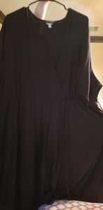 Black business casual cotton dress, 4x